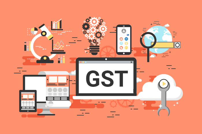 Illustrated Image of GST For Web Design and Development Concept