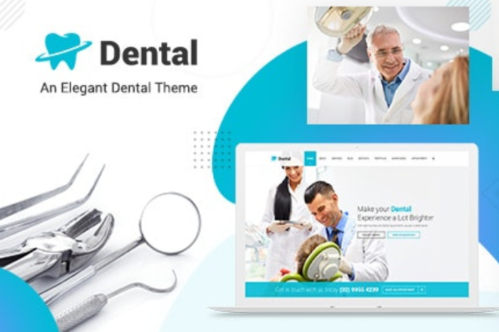 A Sample Template of Dental Website Theme Which Denotes The Importance of Theme For A Professional Dental Website.